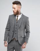 Heart & Dagger Harris Tweed Skinny Jacket - Gray