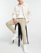 Asos Design Super Skinny Chinos In Beige-neutral