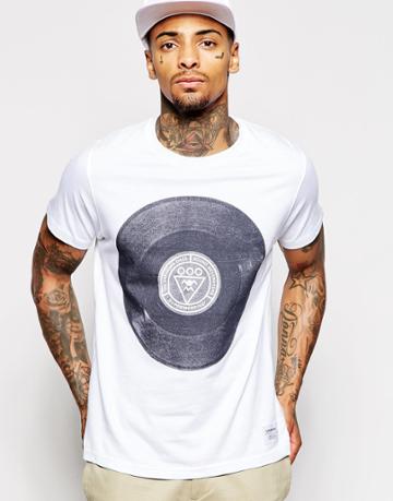 Supremebeing T-shirt With Broken Record Back Print - White