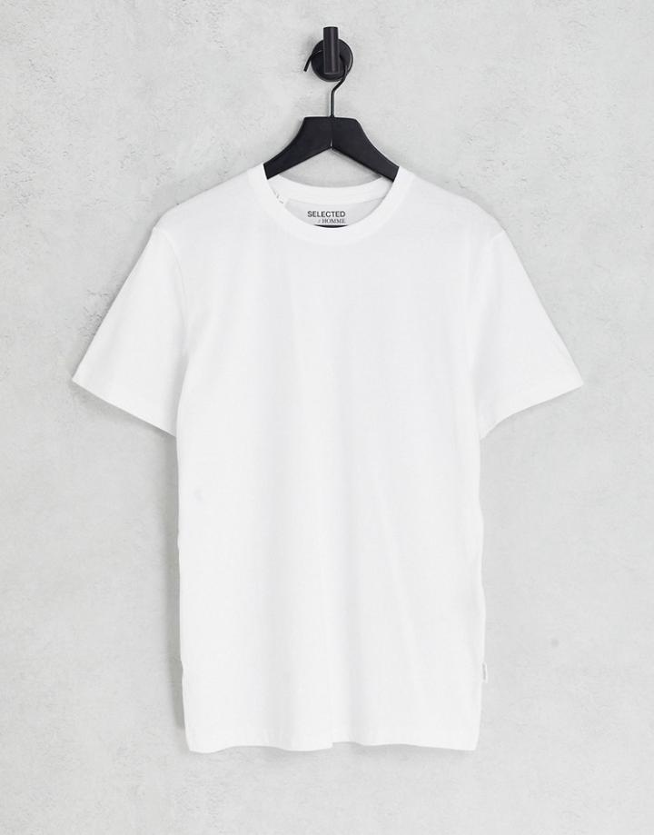 Selected Homme Cotton T-shirt In White