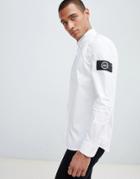 Hype Shirt In White With Arm Logo - White
