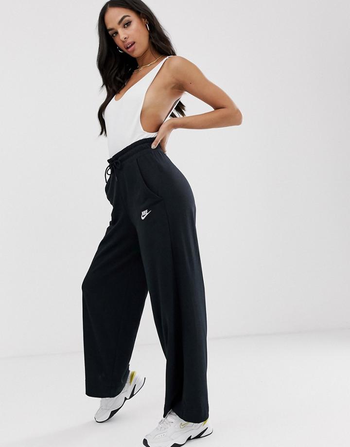 Nike Black High Waist Oversized Flared Pants