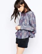 D.ra New Mexico Ikat Print Top - Denim Ikat