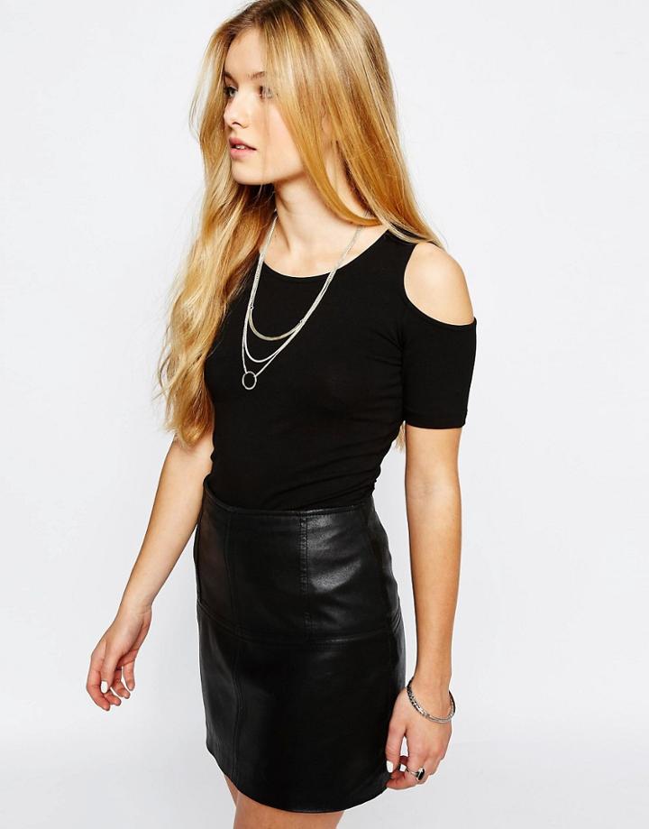 Only Cold Shoulder Top - Black