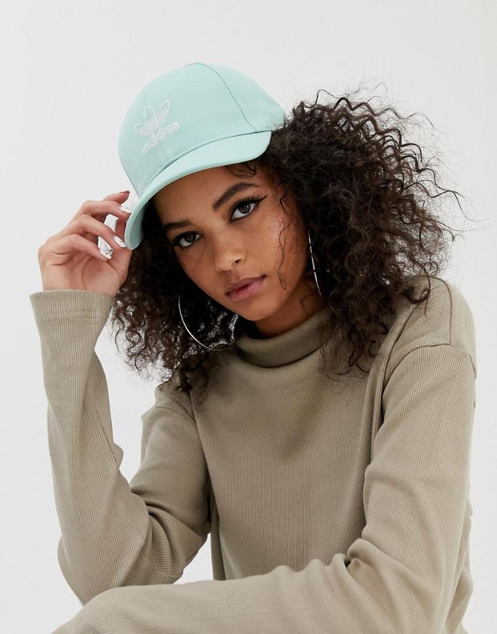 Adidas Originals Trefoil Cap In Mint - Green