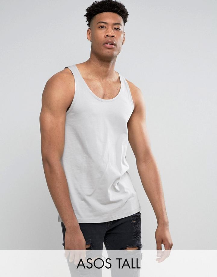 Asos Tall Skater Tank - Gray