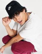 Nike Corduroy Bucket Hat In Black