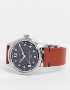 Ted Baker Stainless Steel And Leather Watch-red