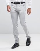 Asos Super Skinny Smart Pants With 5 Pockets In Pale Gray - Gray