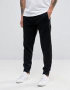 Armani Jeans Cuffed Joggers With Logo In Black - Black