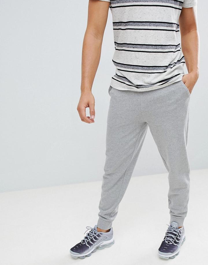 Asos Design Slim Joggers In Gray Marl - Gray