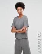 Adpt Tall Pleated Tee - Gray