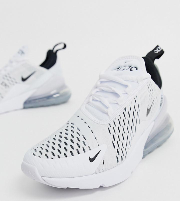 Nike White And Black Air Max 270 Sneakers
