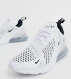 Nike White And Black Air Max 270 Sneakers