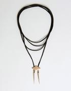 Ashiana Bolo Tie Necklace - Black