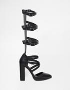 Asos Precious Caged Pointed Shoes - Black