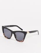 Topshop Oversize Cateye Sunglasses Black-multi