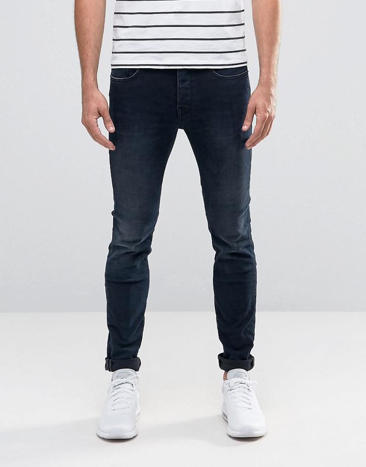 Selected Homme Fabios Skinny Fit Jeans In Dark Wash - Blue
