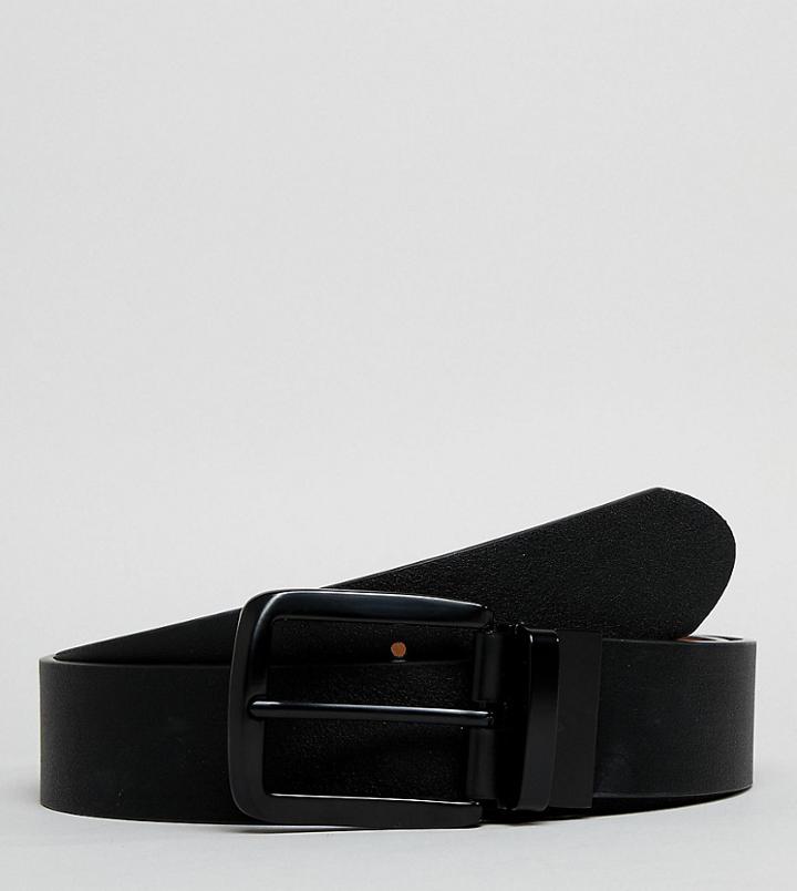 Asos Design Plus Faux Leather Wide Reversible Belt In Black And Tan - Black