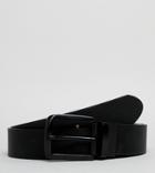 Asos Design Plus Faux Leather Wide Reversible Belt In Black And Tan - Black
