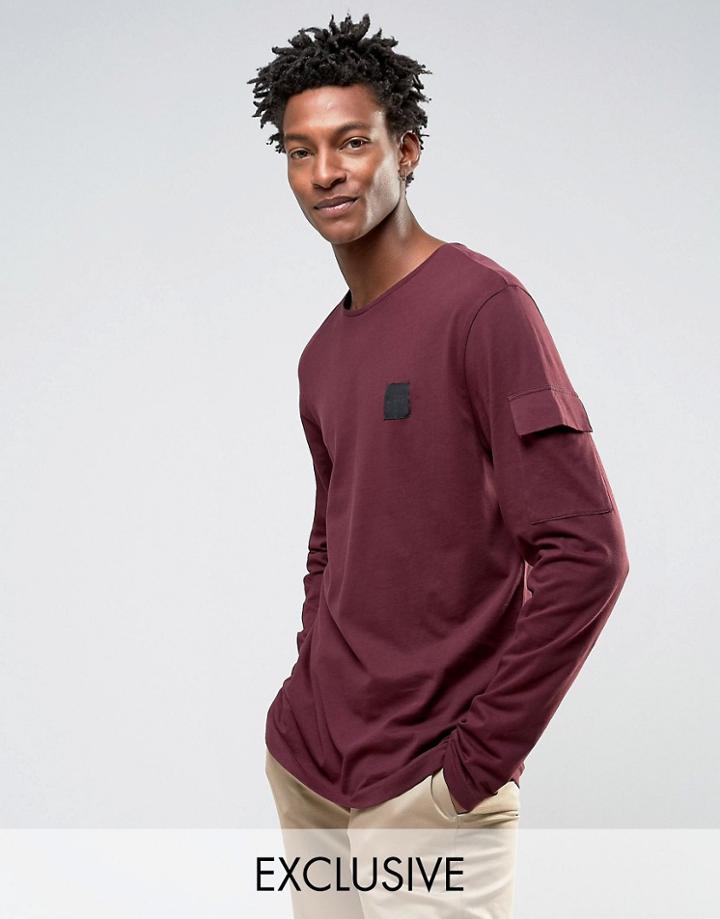 Cheap Monday Gazer Long Sleeve T-shirt Terry Pocket - Purple