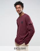 Cheap Monday Gazer Long Sleeve T-shirt Terry Pocket - Purple