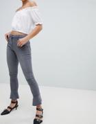 Parisian Skinny Jeans With Flare Hem - Gray