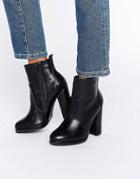 Blink High Block Heeled Boots - Black