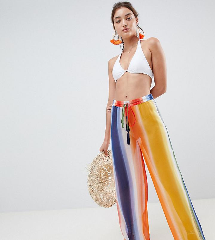Akasa Sheer Multicoloured Beach Pants - Multi
