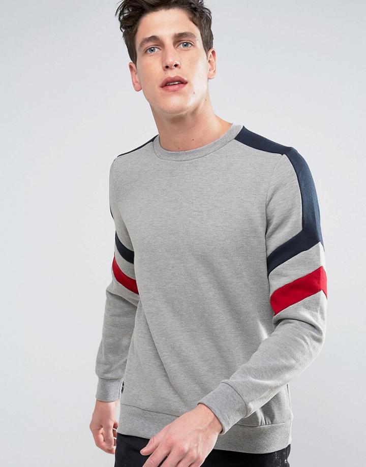Threadbare Cut And Sew Color Sweat - Gray