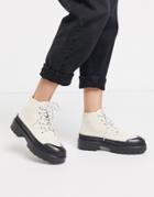 Pull & Bear Rubber Sole Boots In Black-neutral
