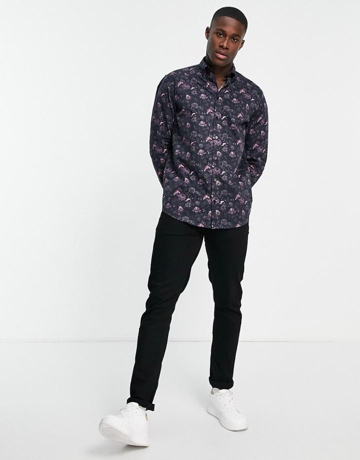 Selected Homme Long Sleeve Shirt In Black