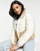 Columbia Leadbetter Point Sherpa Jacket In Cream-neutral