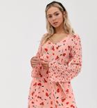 Lily & Lionel Exclusive Micro Mini Dress In Floral Print - Pink