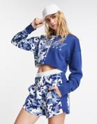 Tommy Hilfiger Sport Camo Print Jersey Shorts In Blue - Part Of A Set-brown