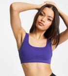 Hoxton Haus Petite Seamless Sports Crop Top In Blue