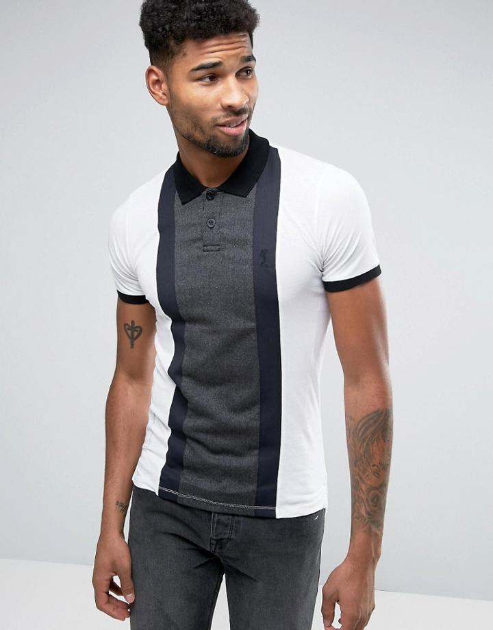 Religion Block Polo Shirt - White