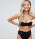 Peek & Beau Fuller Bust Exclusive Textured Bandeau Bikini Top Dd - G Cup-pink