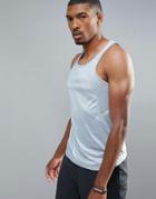 New Look Sport Tank With Gray Linear Print - Gray