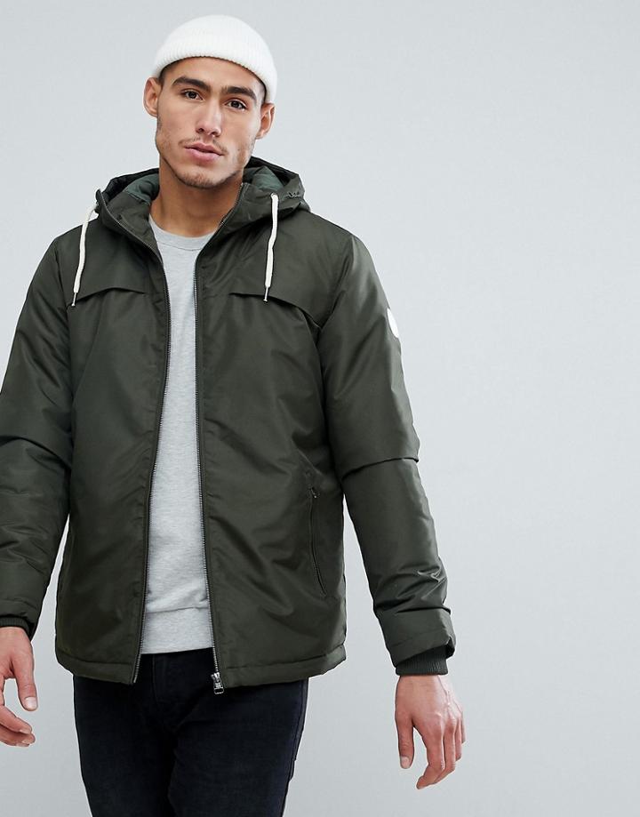 Jack & Jones Padded Jacket With Hood - Green