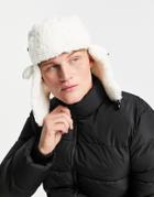 Svnx Faux Fur Trapper Hat In Off White
