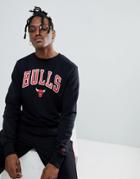 New Era Nba Chicago Bulls Sweatshirt In Black - Black