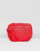 Monki Zip Front Body Bag - Red