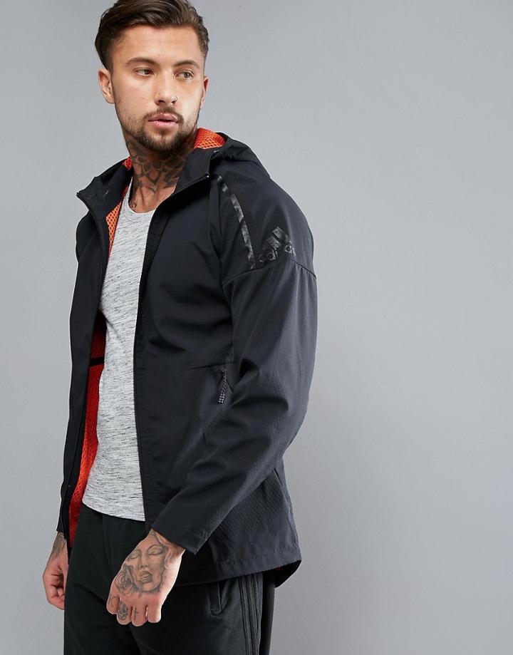 Adidas Zne Hoodie With Dropped Hem In Black B46971 - Black