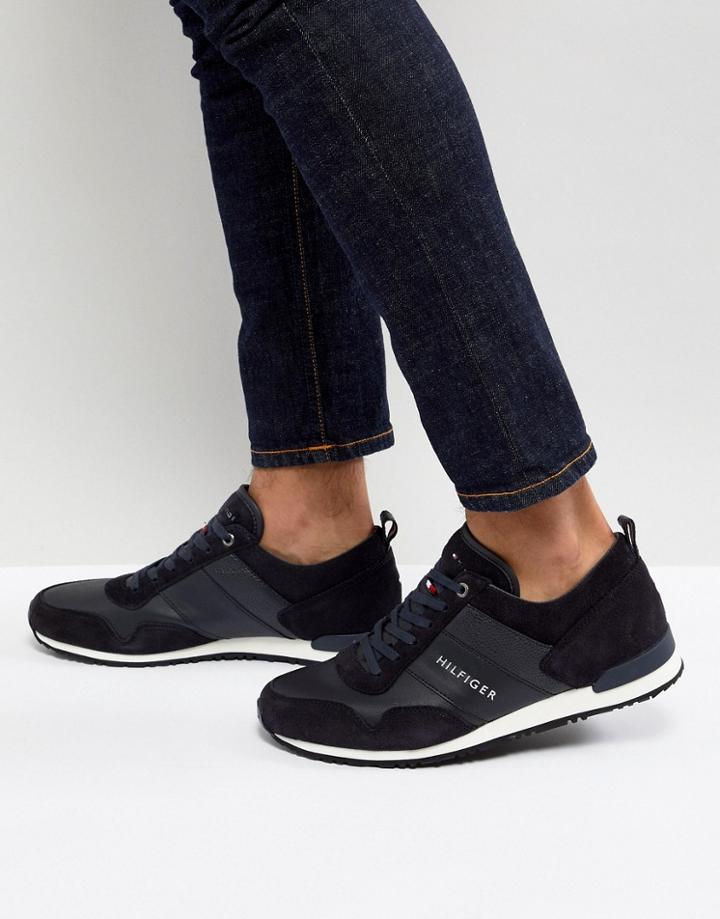 Tommy Hilfiger Maxwell Suede Sneakers In Navy - Navy