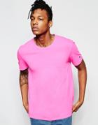 Champion Crew T-shirt With Small Script Logo - Pink