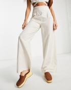 Emory Park Wide Leg Linen Pants In Natural - Part Of A Set-neutral