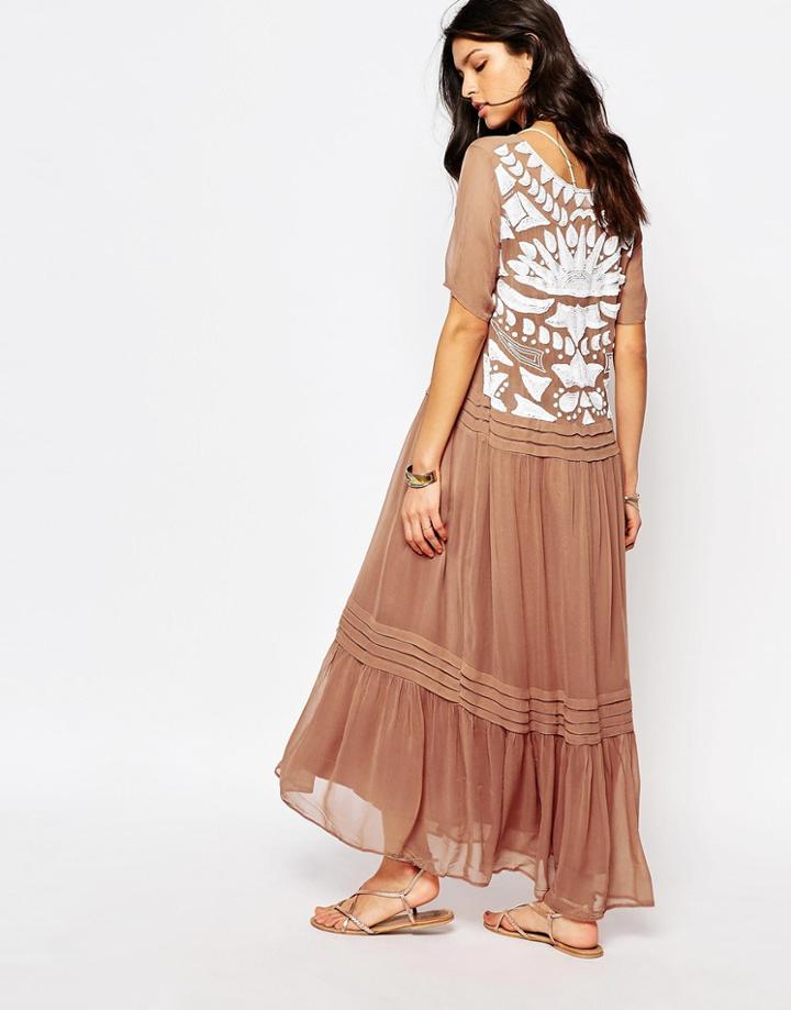 Somedays Lovin Festival Maxi Dresses With Sequin Back - Brick