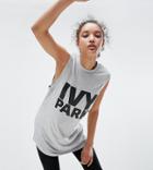 Ivy Park Logo Muscle Tank In Gray - Gray