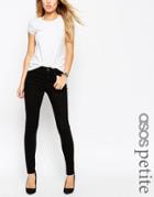 Asos Petite Ridley High Waist Ultra Skinny Ankle Grazer Jeans In Clean